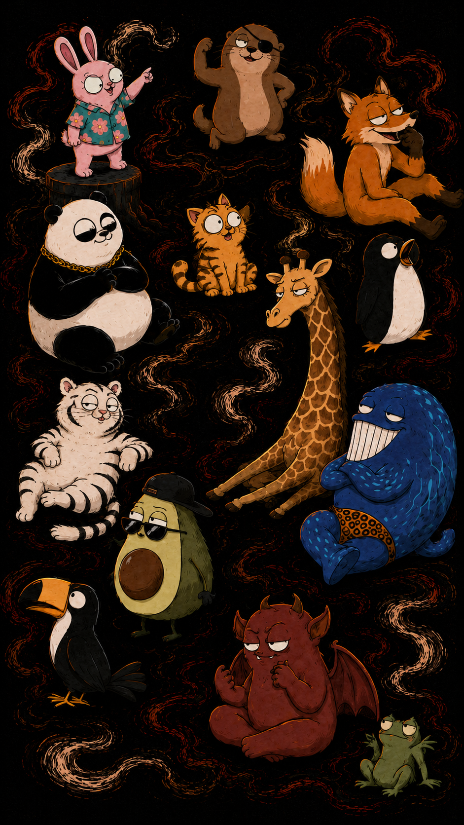 The Delulu characters